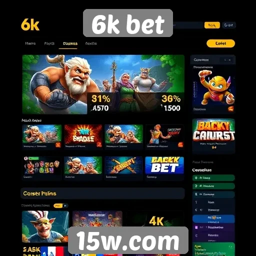 Avaliação da interface do usuário do site 6k bet